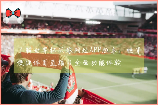 了解世界杯买球网址APP版本，畅享便捷体育直播与全面功能体验